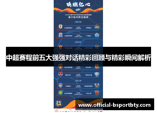 中超赛程前五大强强对话精彩回顾与精彩瞬间解析